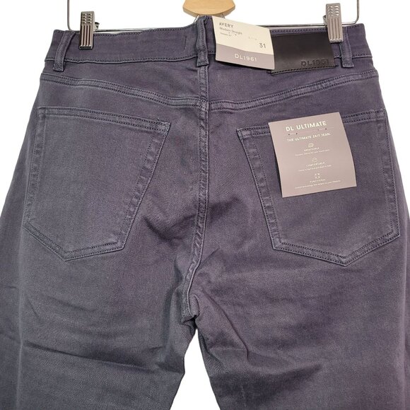 DL1961 Men's Avery Modern Straight Mid Rise Jeans Coalmine Gray Size 31x34 - Picture 3 of 10